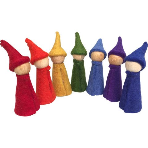 Rainbow Gnomes/7 Wood Bodies - www.toybox.ae