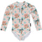 Pearls & Palms Swimsuit - Long Sleeve - Size Youth - www.toybox.ae