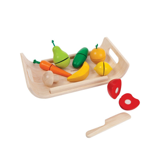 Plantoys - Assorted Fruit & Vegetable - Wooden Set