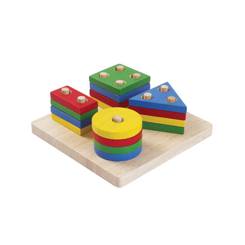 Plantoys - Geometric Sorting Board - Educational Toy Set