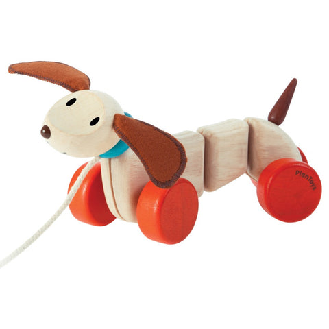 Plantoys - Happy Puppy - Wooden Pull Along Toys 