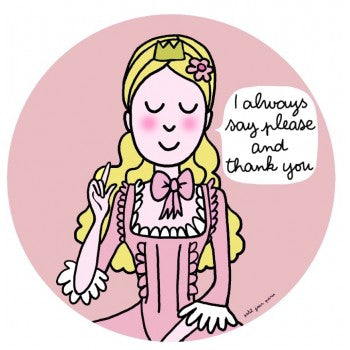 Petit Jour Paris plate princess "I always say please and thank you" - www.toybox.ae