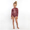 Red Velvet Swimsuit - Long Sleeve - Size 2XL - www.toybox.ae