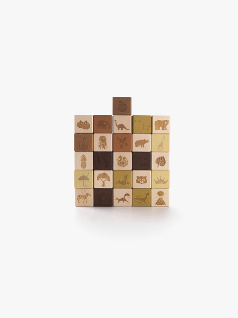 SABO Concept - Wooden English Alphabet Blocks Set (Olive)