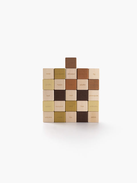 SABO Concept - Wooden English Alphabet Blocks Set (Olive)