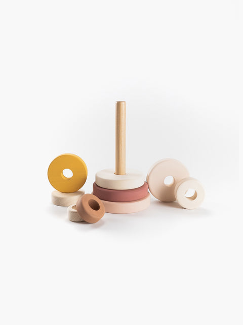SABO Concept - Wooden Toy Ring Stacker (Light Pink)