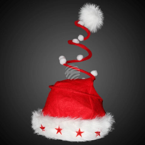 CHRISTMAS HAT RED MOTIF: SPIRAL AND 5 RED STARS - www.toybox.ae