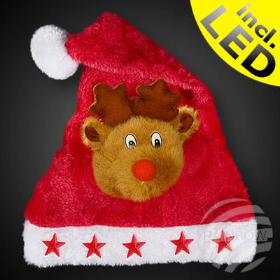 CHRISTMAS HAT WITH ELK AND 5 STARS OF LIGHT FOR CHILDREN - www.toybox.ae