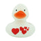 Lilalu-Bath Toy-White Rubber Duck with Red Hearts - www.toybox.ae