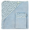 Hooded Towel with wash cloth - Blue Meadow - www.toybox.ae