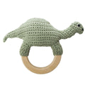 Sebra Crochet Rattle, Dino on Ring - www.toybox.ae