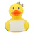 Lilalu-Bath Toy-Duck with greeting sign -Yellow - www.toybox.ae