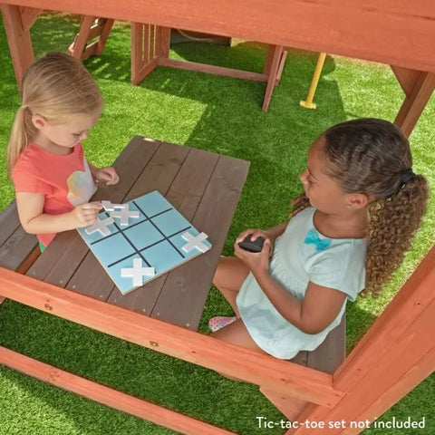 Kidkraft Boulder Bluff 2-in-1 Wooden Swing Set - www.toybox.ae