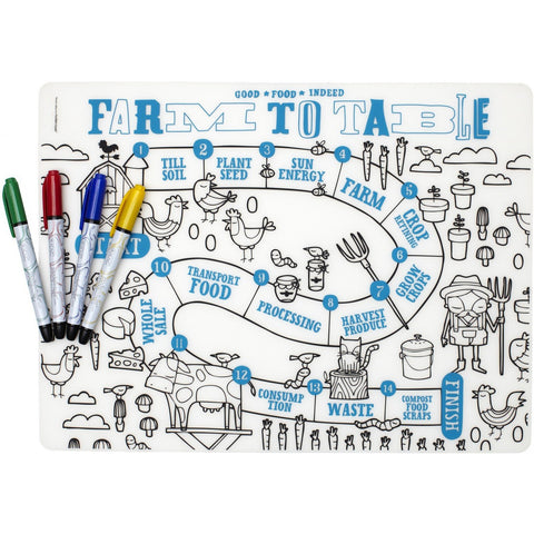 Modern - Twist Mark Mat Farm to Table incl. 4 Markers - www.toybox.ae
