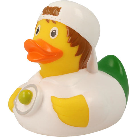 Lilalu-Bath Toy-Tennis Player Duck - White - www.toybox.ae