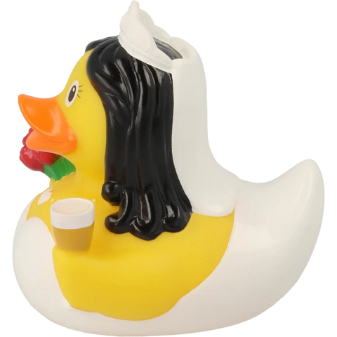 Lilalu-Bath Toy-Bride Duck - White - www.toybox.ae