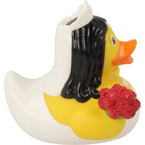 Lilalu-Bath Toy-Bride Duck - White - www.toybox.ae