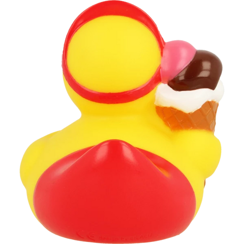 Lilalu-Bath Toy-Ice Cream Duck - Yellow - www.toybox.ae