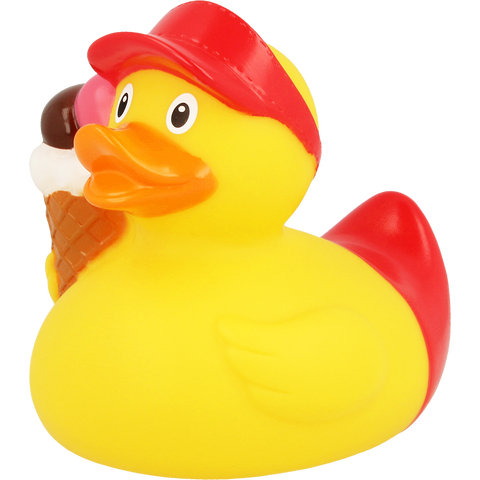 Lilalu-Bath Toy-Ice Cream Duck - Yellow - www.toybox.ae