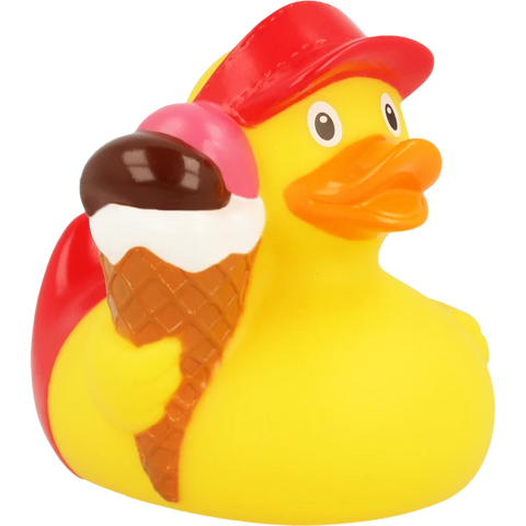 Lilalu-Bath Toy-Ice Cream Duck - Yellow - www.toybox.ae