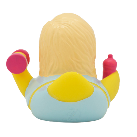 Lilalu-Bath Toy-Fitness Girl Duck- Blue/yellow - www.toybox.ae