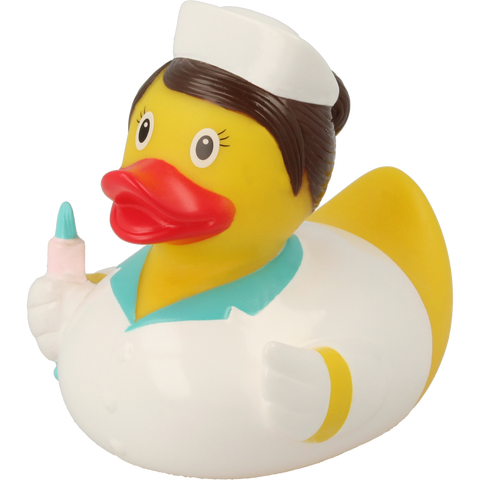 Lilalu-Bath Toy-Nurse Duck - White - www.toybox.ae
