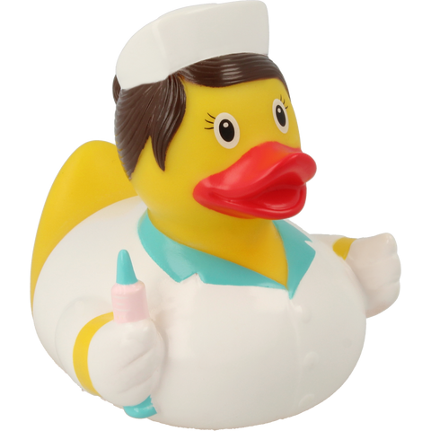 Lilalu-Bath Toy-Nurse Duck - White - www.toybox.ae