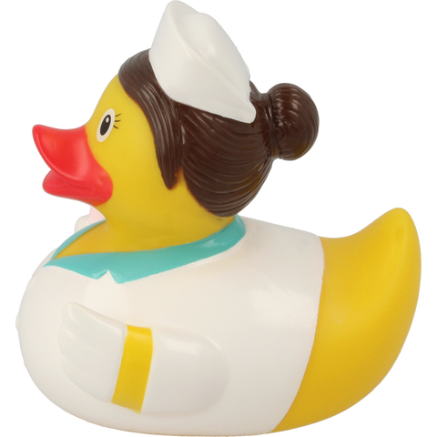 Lilalu-Bath Toy-Nurse Duck - White - www.toybox.ae