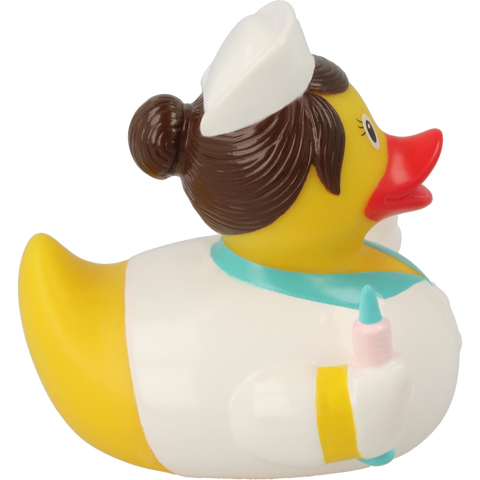 Lilalu-Bath Toy-Nurse Duck - White - www.toybox.ae
