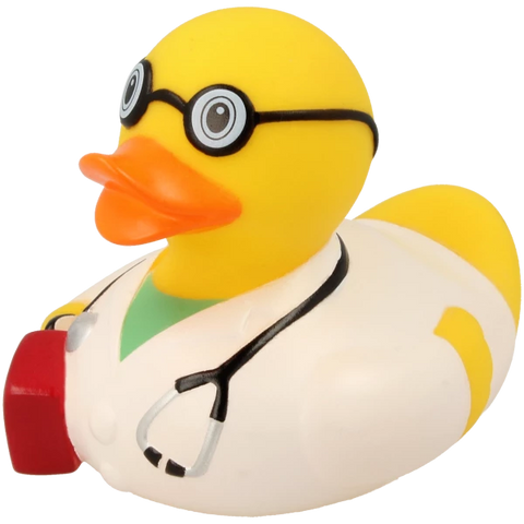 Lilalu-Bath Toy-Emergency Doc Duck -White - www.toybox.ae