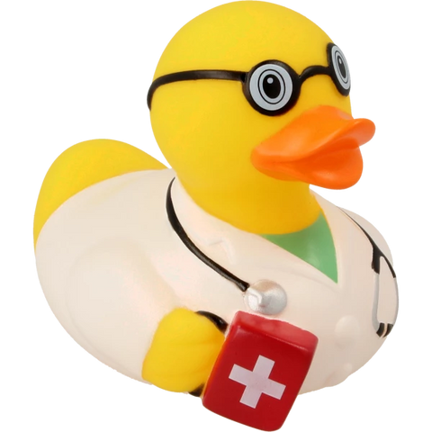 Lilalu-Bath Toy-Emergency Doc Duck -White - www.toybox.ae