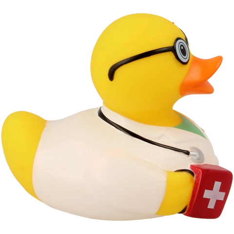 Lilalu-Bath Toy-Emergency Doc Duck -White - www.toybox.ae