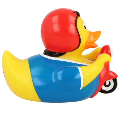 Lilalu-Bath Toy-Scooter Duck - red/Blue - www.toybox.ae