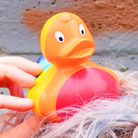 Lilalu-Bath Toy- Rainbow Duck - www.toybox.ae