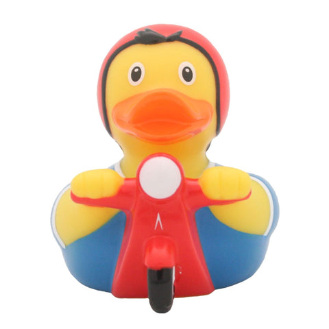Lilalu-Bath Toy-Scooter Duck - red/Blue - www.toybox.ae