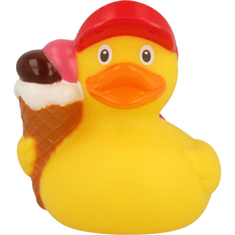 Lilalu-Bath Toy-Ice Cream Duck - Yellow - www.toybox.ae