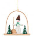 Snowman with a shovel in a bow - www.toybox.ae