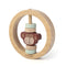 Wooden round rattle - Mr. Monkey - www.toybox.ae