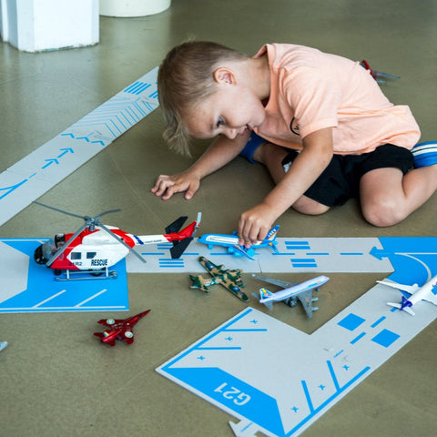 Runway recycled cardboard toy road - www.toybox.ae