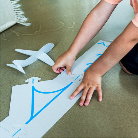 Runway recycled cardboard toy road - www.toybox.ae