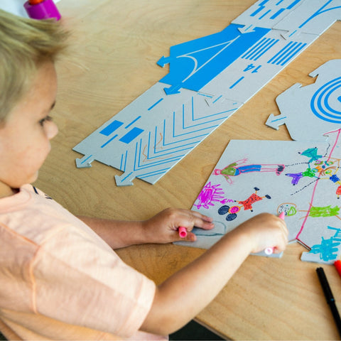 Runway recycled cardboard toy road - www.toybox.ae