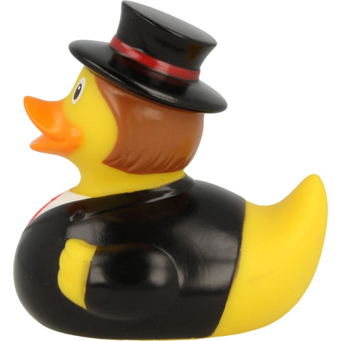 Lilalu-Bath Toy-Mini Groom Rubber Duck-Black - www.toybox.ae